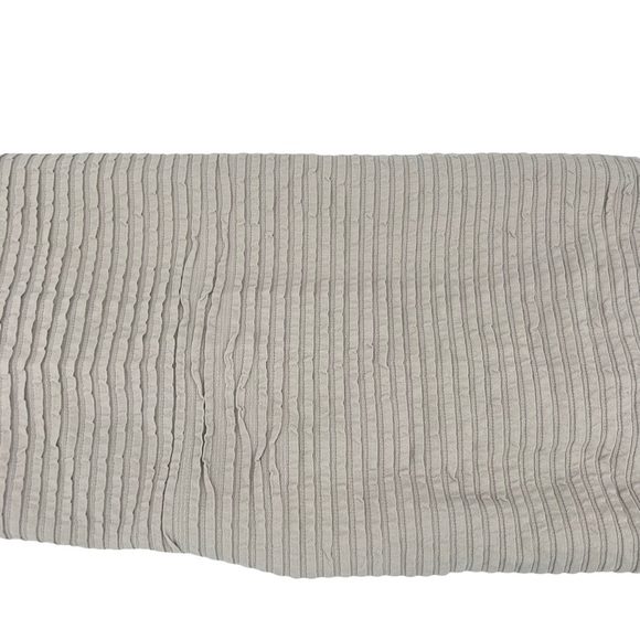 Restoration Hardware Other - Restoration Hardware RH Taupe Ruffled Dual Drawstring Long Round Pillow Cover